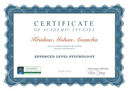 Advanced Psychology Certificate
