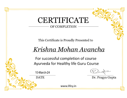 Ayurveda Master Certificate